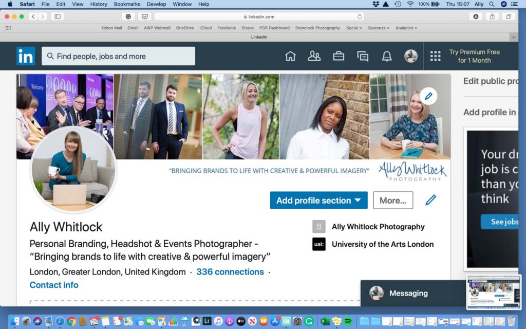 An example of what are professional headshots used for on LinkedIn