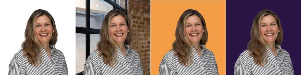 Digital background business headshots in London